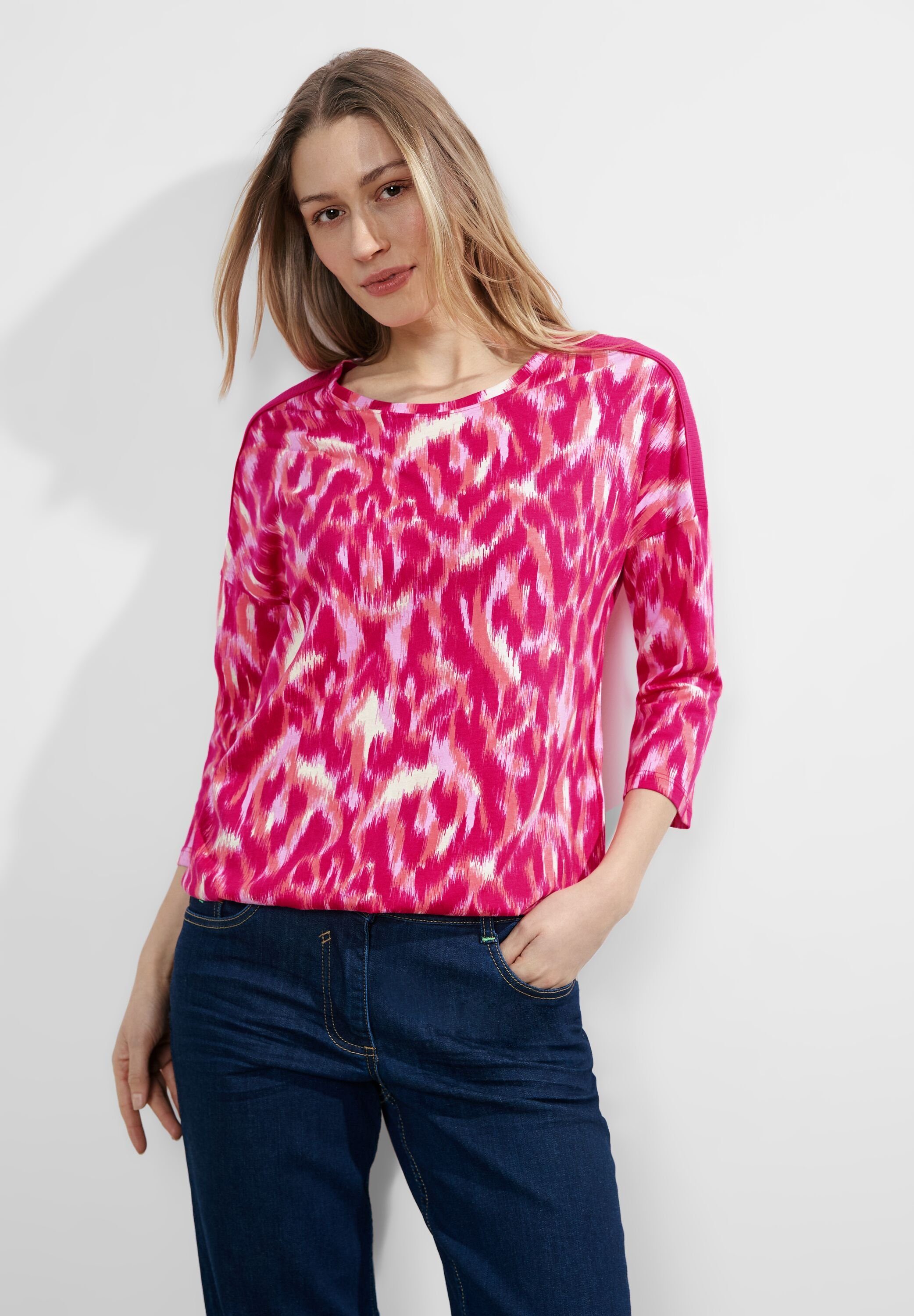 CECIL 3/4-Arm-Shirt mit allover Print