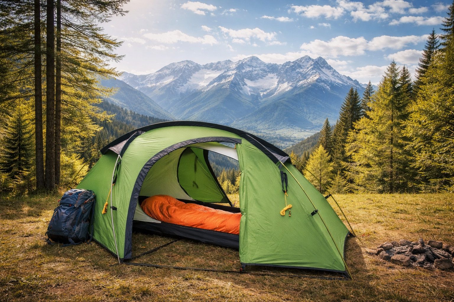 everest 1953 Geodätzelt Expeditionszelt grün Kuppelzelt 1 Personen Zelt Silikon TP1x, Personen: 1, Aluminiumgestänge