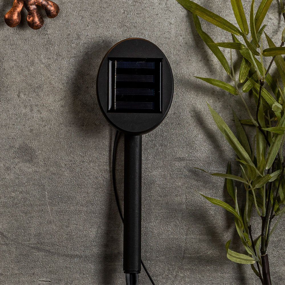 Haushalt International LED Wandleuchte, LED-Leuchtmittel fest verbaut, Warmweiß, Außenlampe Solar Wandleuchte Gecko braun 10x LED warmweiß H 69 cm