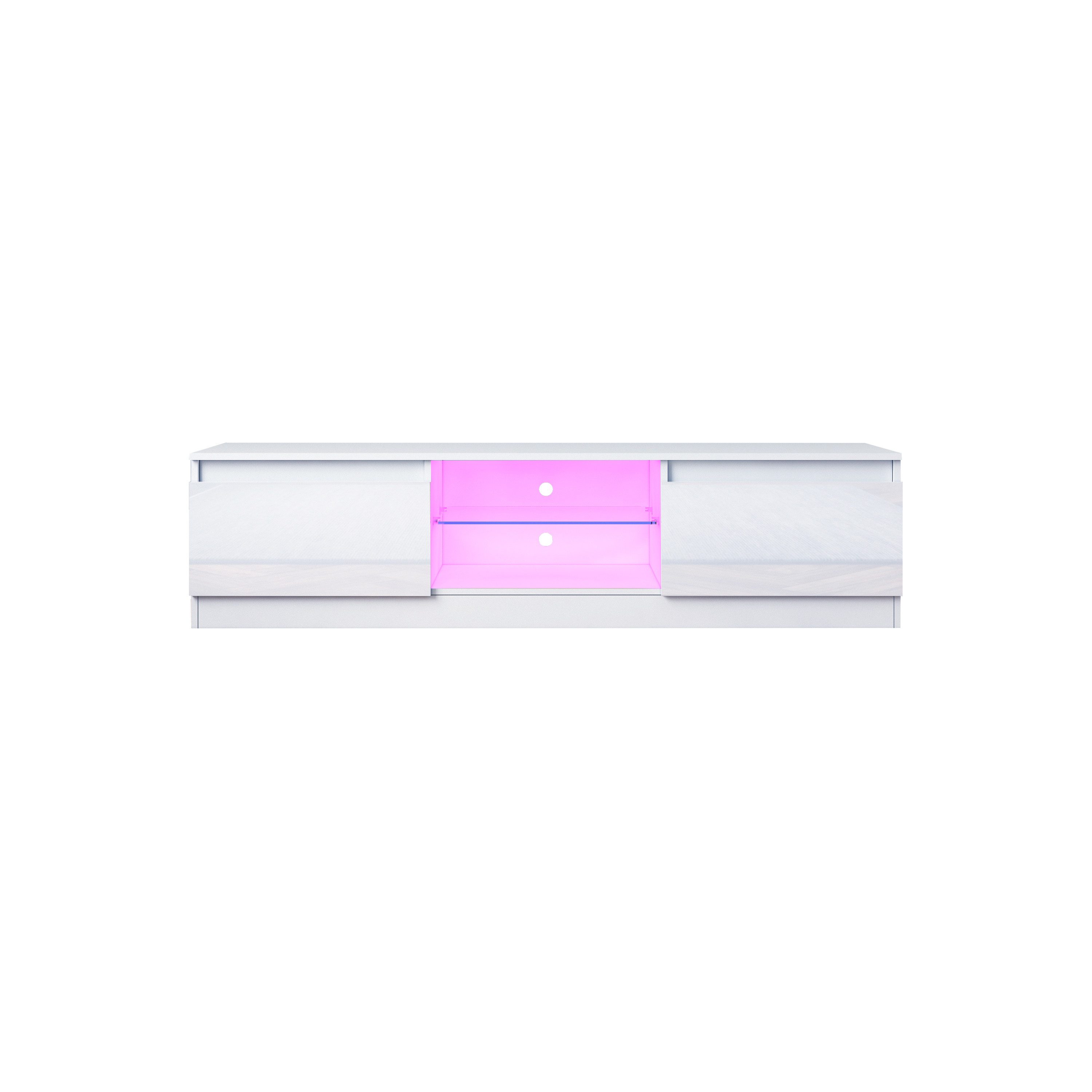 BESTWANTED TV-Schrank mit Hochglanzfront und LED-Beleuchtung günstig online kaufen