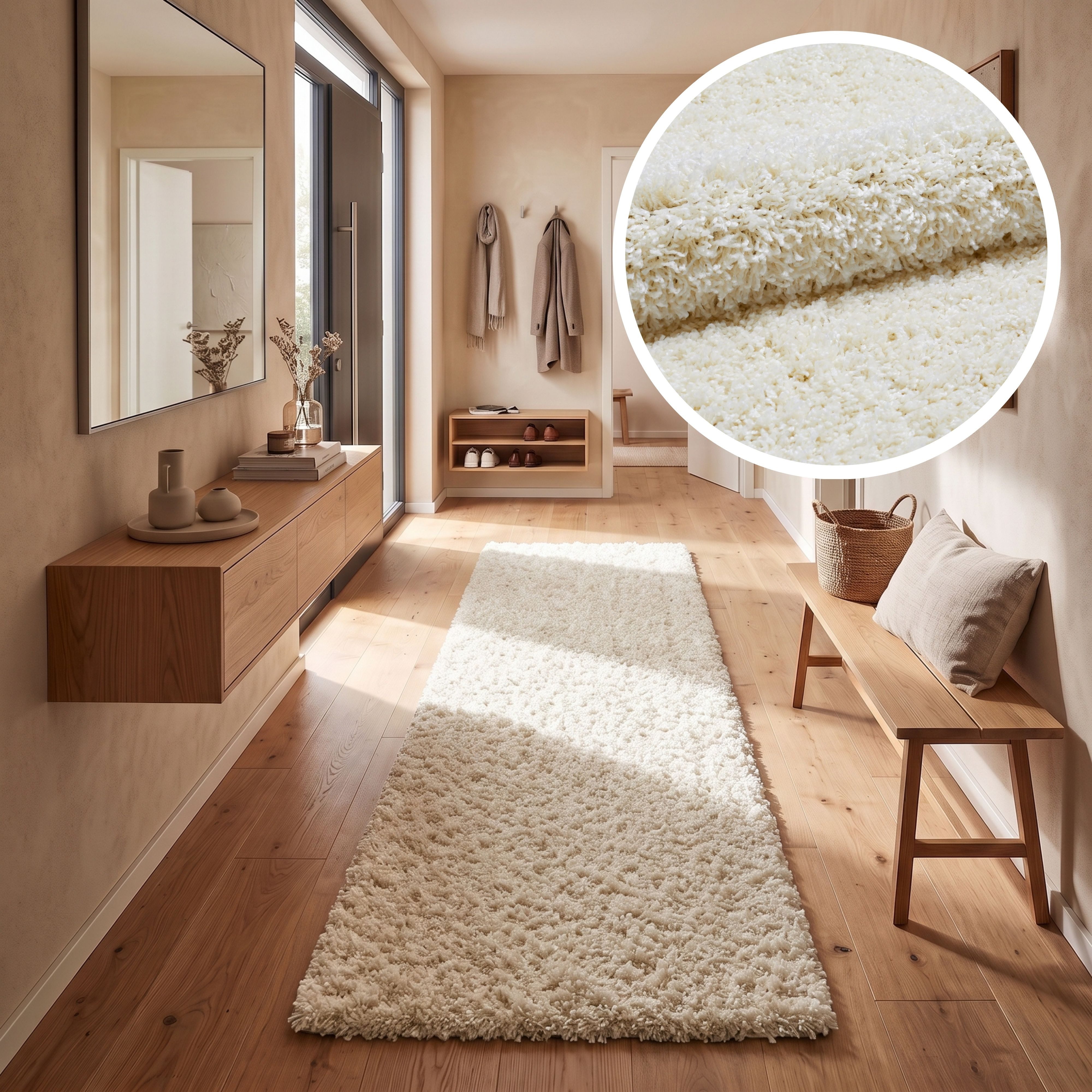 OTTO home Hochflor-Teppich Viva Shaggy, in Standard- und Premium-Qualität, 30 mm oder 45 mm Höhe, rechteckig, Uni Farben, einfarbig, weich, kuschelig, Läufer, Kundenliebling