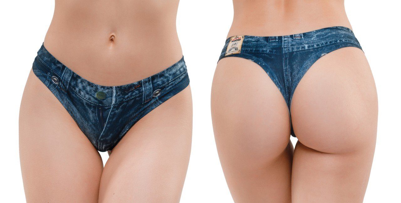 Memème Tanga MemèMe Jeans Dark Thong S Hotpants-Optik