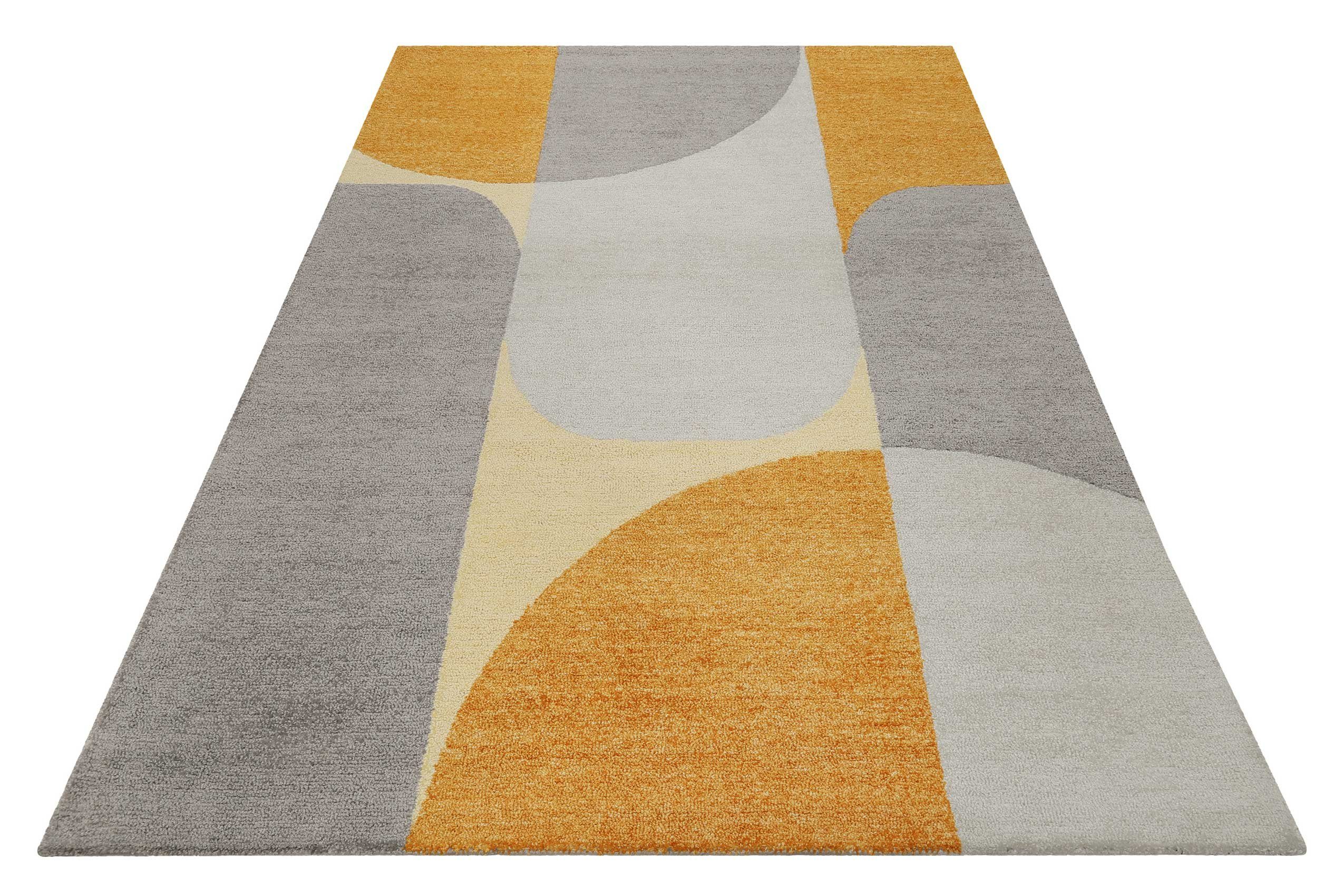 Esprit Teppich Backup ESP-39867, rechteckig, Höhe: 8 mm, handgetuftet, Retro-Optik, Design für Wohnzimmer und Schlafzimmer