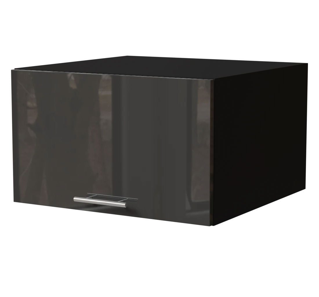 Feldmann-Wohnen Klapphängeschrank Essen (W6B/60, 1 Klappe, innen 1 Fach, 1-St., moderne Optik, lackierte Fronten) 60x59x36cm schwarz - graphit Hochglanz (ES-W6B/60)