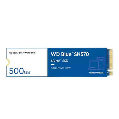 Western Digital »Blue SN570 NVMe SSD« SSD-Festplatte (500 GB), 500 GB, M.2 2280, PCIe Gen3 x4 NVMe v1.4, 3500 MB/s Lesen, 2300 MB/s Schreiben, 300 TBW Dauerhaltbarkeit