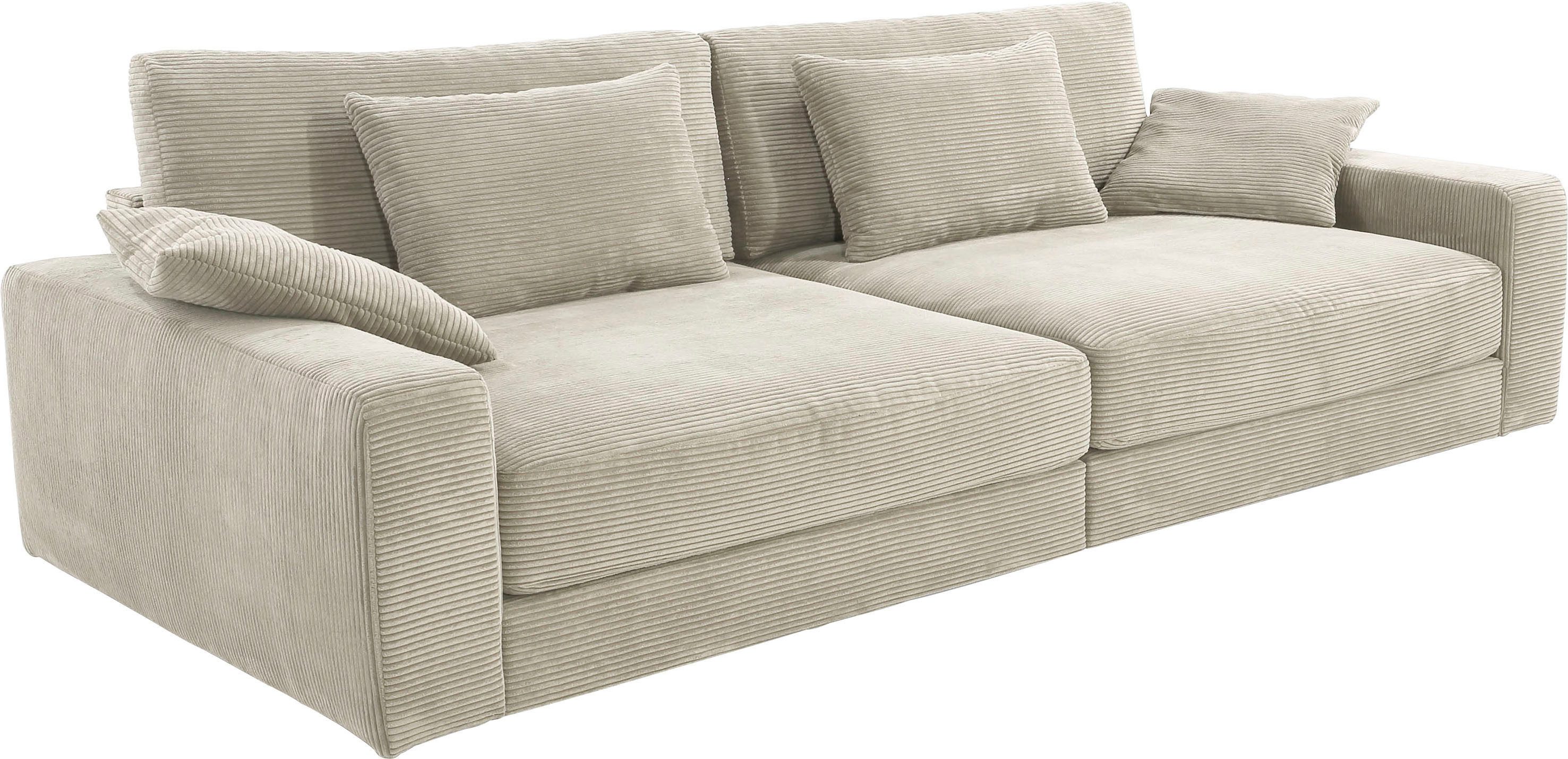 Jockenhöfer Gruppe Big-Sofa Milano XXL, B: 290 cm, mit Zierkissen, Relaxfläche 120x240 cm, Federkern