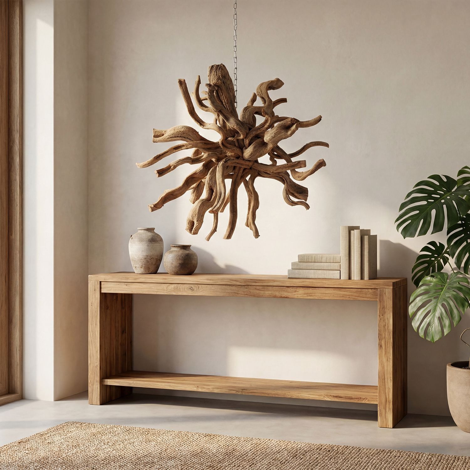 Licht-Erlebnisse Wanddekoobjekt BALI, Wurzelholz B: 50 cm Unikat Handarbeit Deko hängend