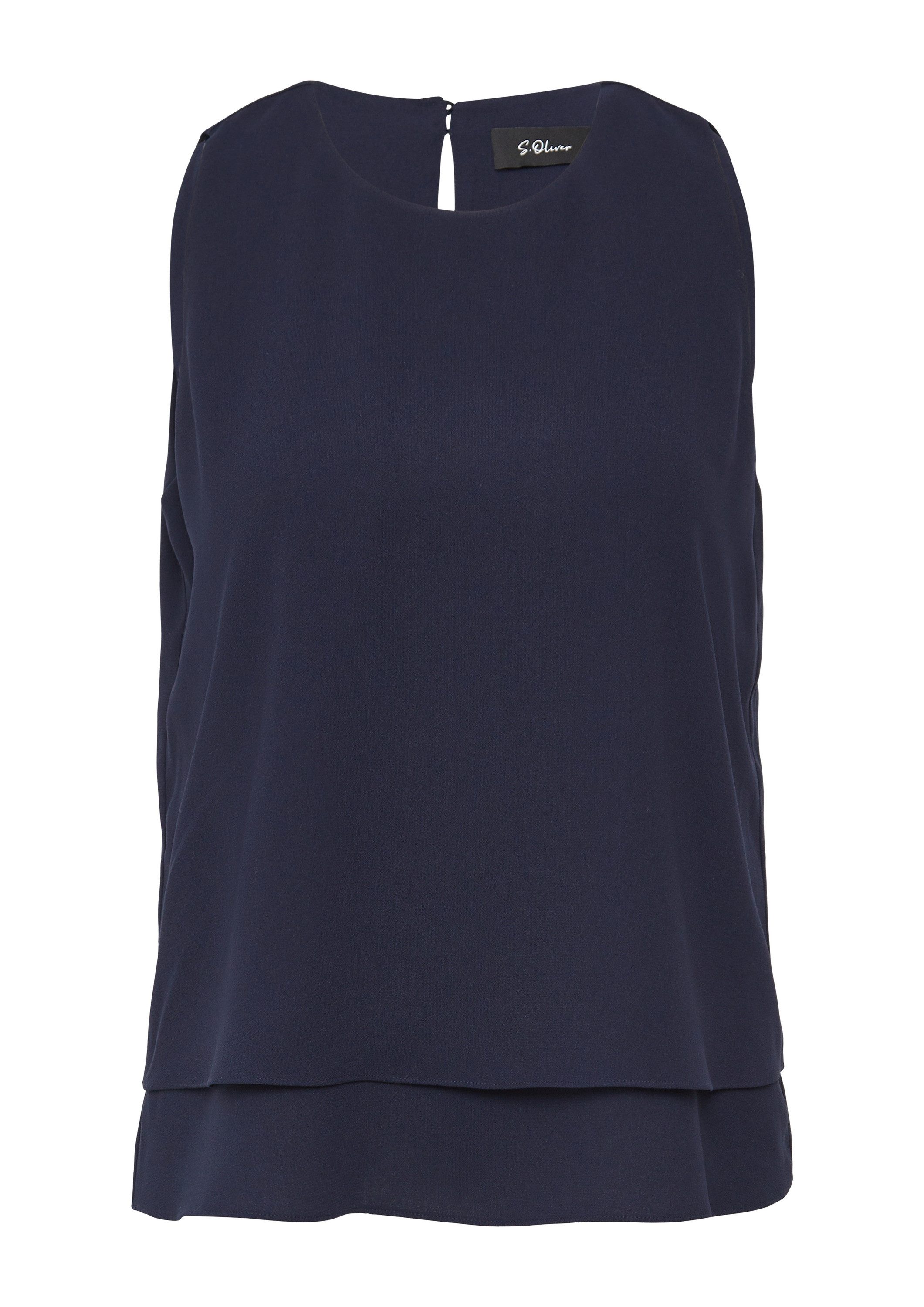 s.Oliver Blusentop Bluse Doppellagiges Top aus Crêpe günstig online kaufen