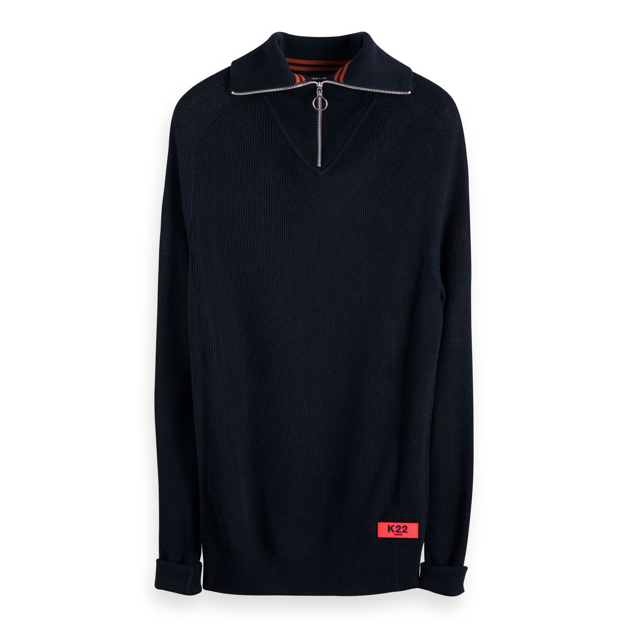 Fleecepullover Scotch & Soda Herren Pullover Lightweight Rib Knit 152347