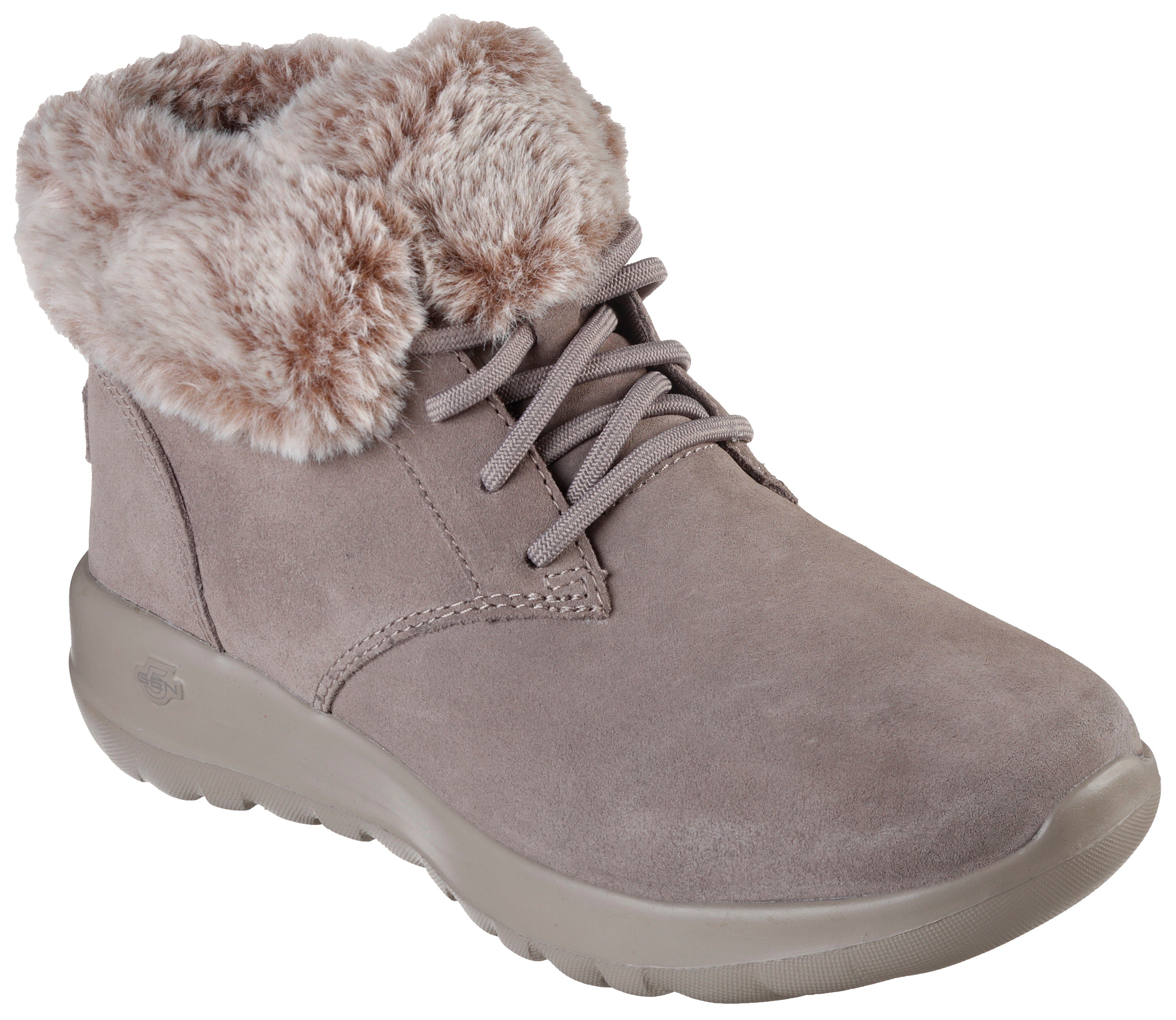 mit Winterboots taupe Ortholite PLUSH - Skechers JOY DREAMS ON-THE-GO