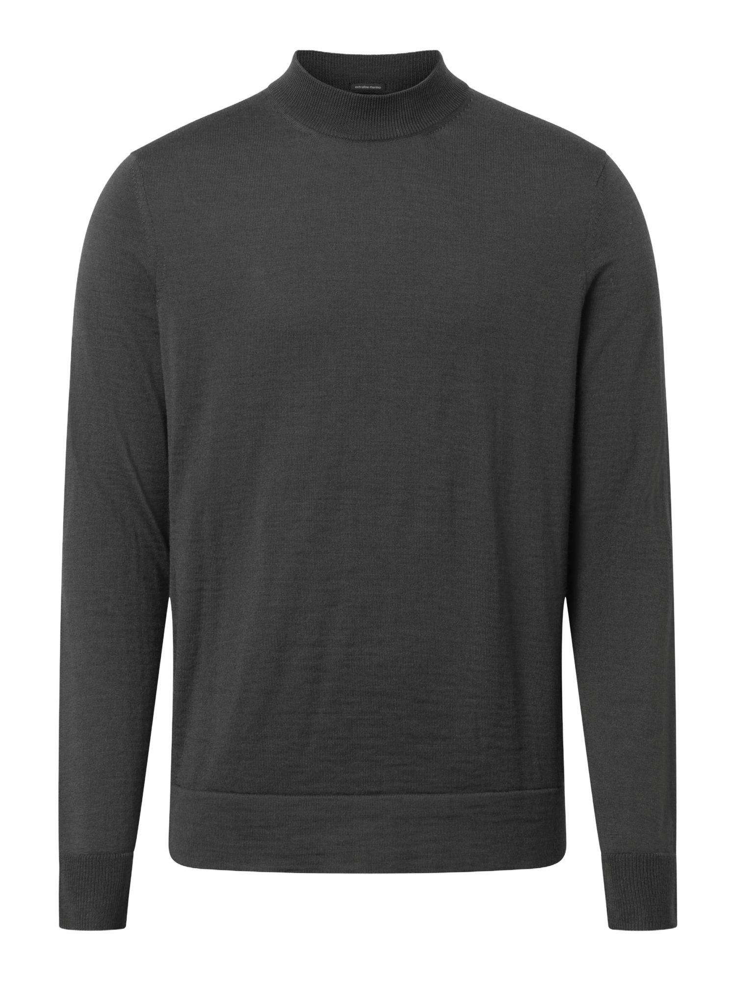 Strellson Rollkragenpullover grau,Freizeit,Wolle,Unifarben,Rollkragen,Lang,Regular Fit