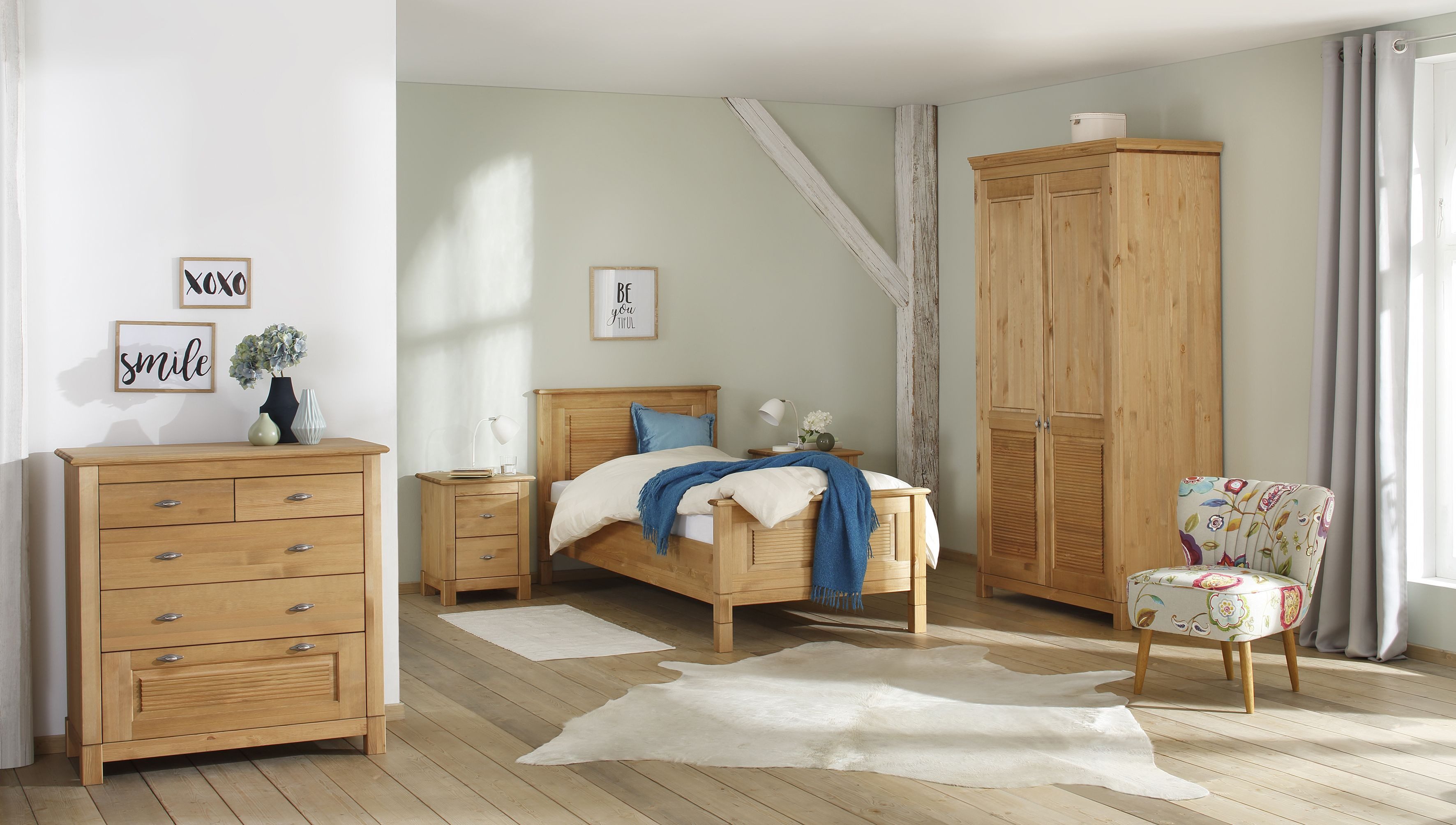 OTTO home Schubkastenkommode Rauna, aus massiver Kiefer mit 5 Schubladen, Breite 96 cm