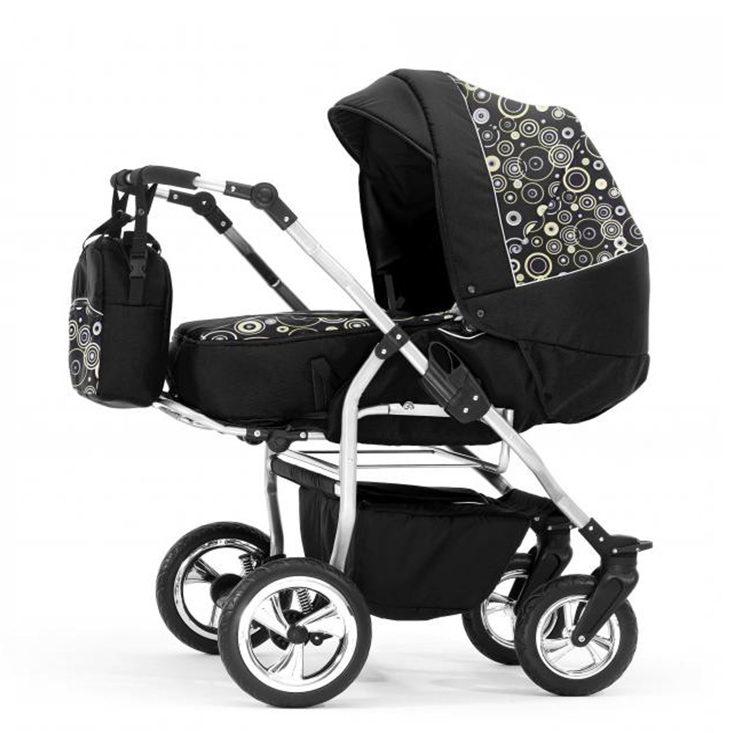 BabyMerc Zwillings-Kombikinderwagen Duo 5 in 1 inkl. Sportsitze, Autositze und Isos in 20 Farben