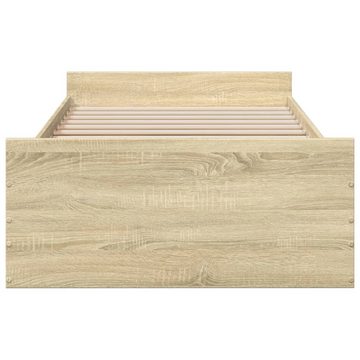 vidaXL Bett Bettgestell mit Schubladen Sonoma-Eiche 100x200cm Holzwerkstoff