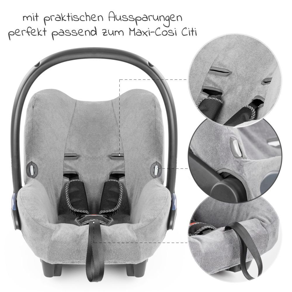 Zamboo Autokindersitz Grau, für Autositz für Maxi Citi Sommerbezug Bezug Babyschale Cosi Citi