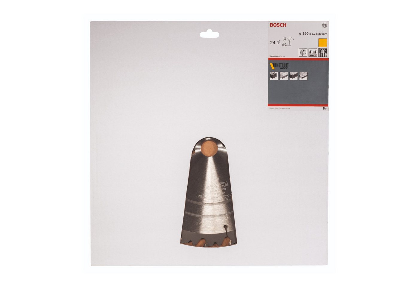 Thumbnail - Bosch Professional Kreissägeblatt Construct Wood (2 608 640 702) 350 x 30 x 3,2 mm 24 Zähne für Holz