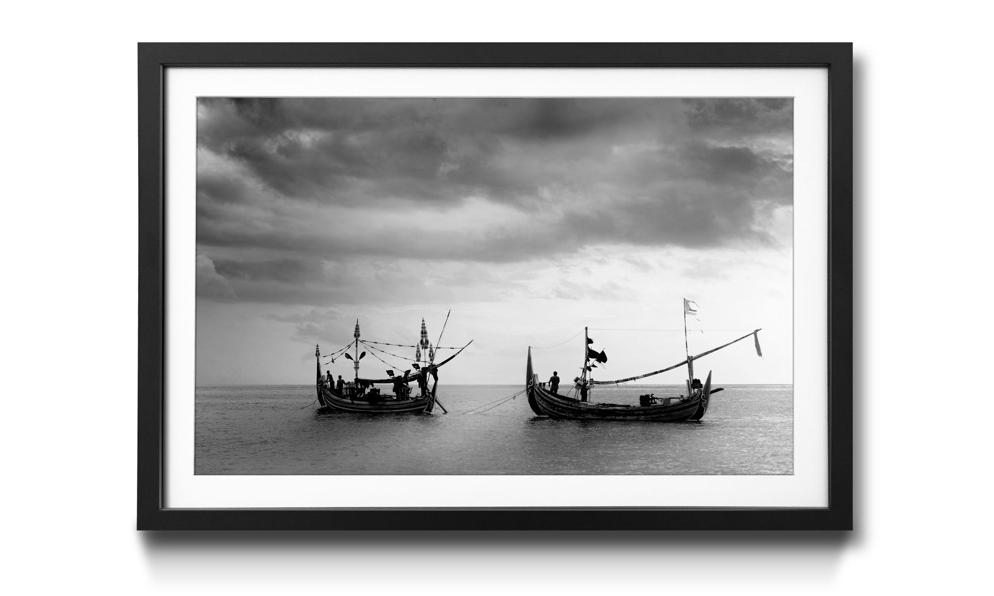 Wandbild, Fishing in Kunstdruck Landschaft, WandbilderXXL erhältlich Local 4 Größen Boat,