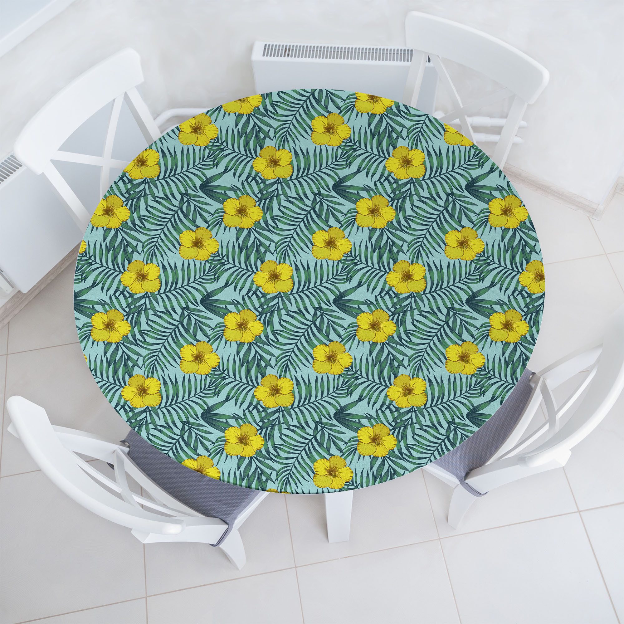 Tischdecke Rundum-elastische Stofftischdecke