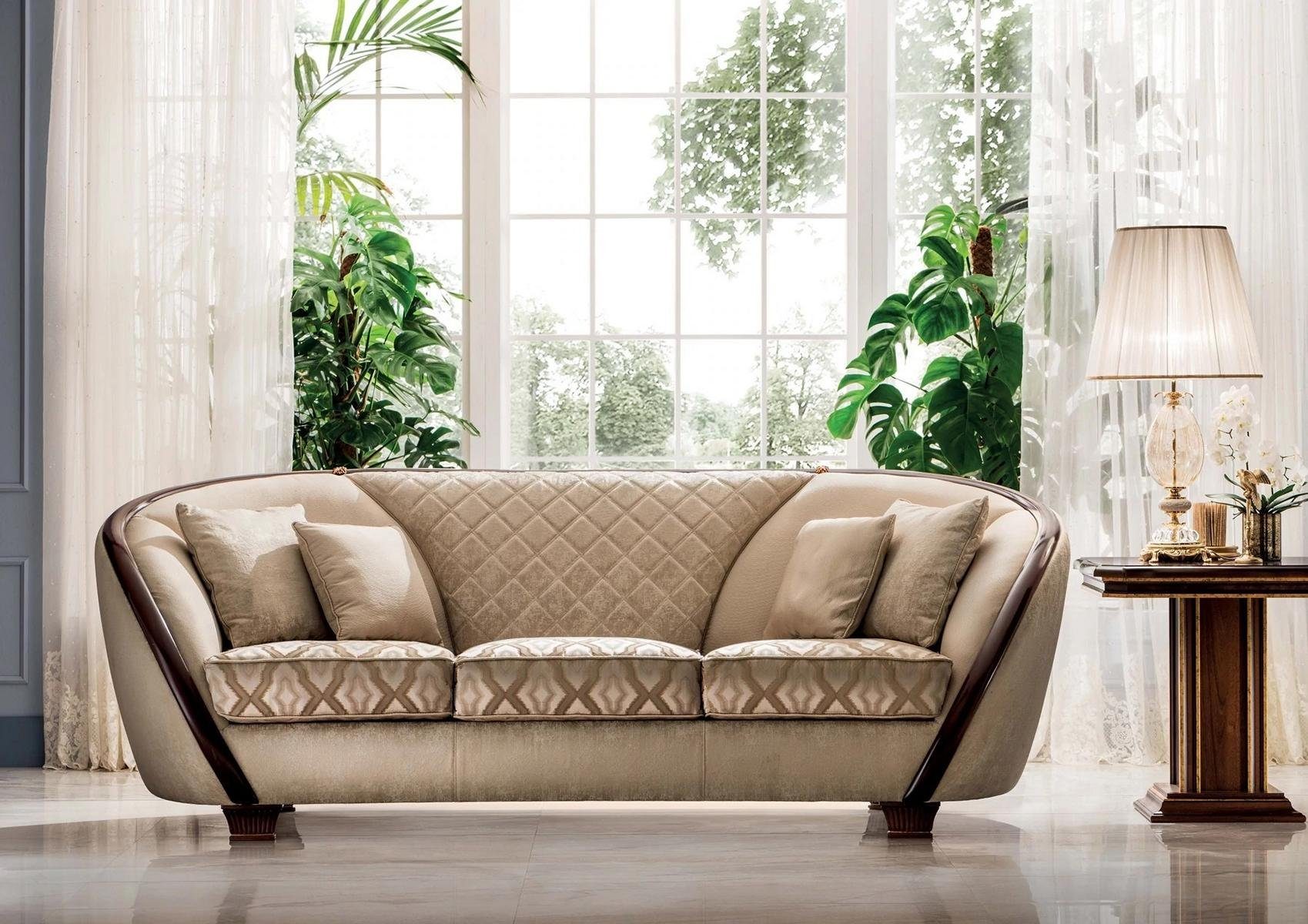 JVmoebel Sofa Beiger Klassischer Stilvoller 3-Sitzer Möbel, in Dreisitzer Luxus Europe Made Sofas