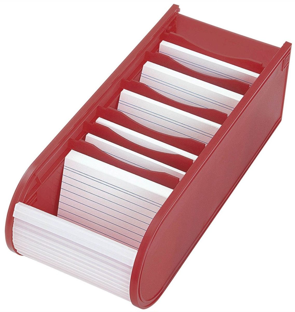 WEDO Karteikasten Karteibox A8 500 gefüllt rot Lernkartei