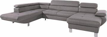 exxpo - sofa fashion Wohnlandschaft Vinci, U-Form, wahlweise mit Bettfunktion