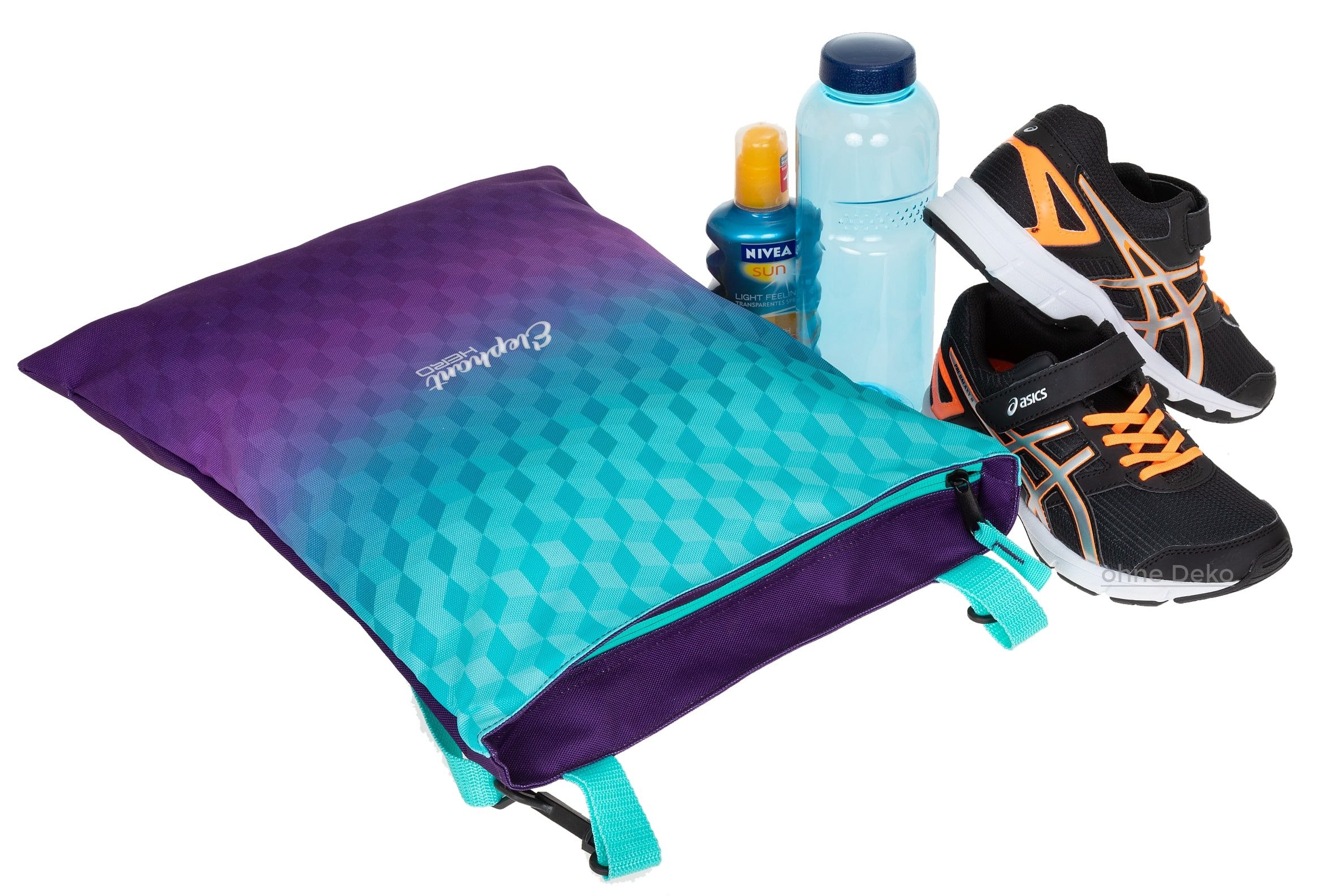 ELEPHANT Turnbeutel Sportbeutel Attach Bag Hero Signature Tasche, für Jungen Mädchen Schubeutel Gymbag + Trinkflasche