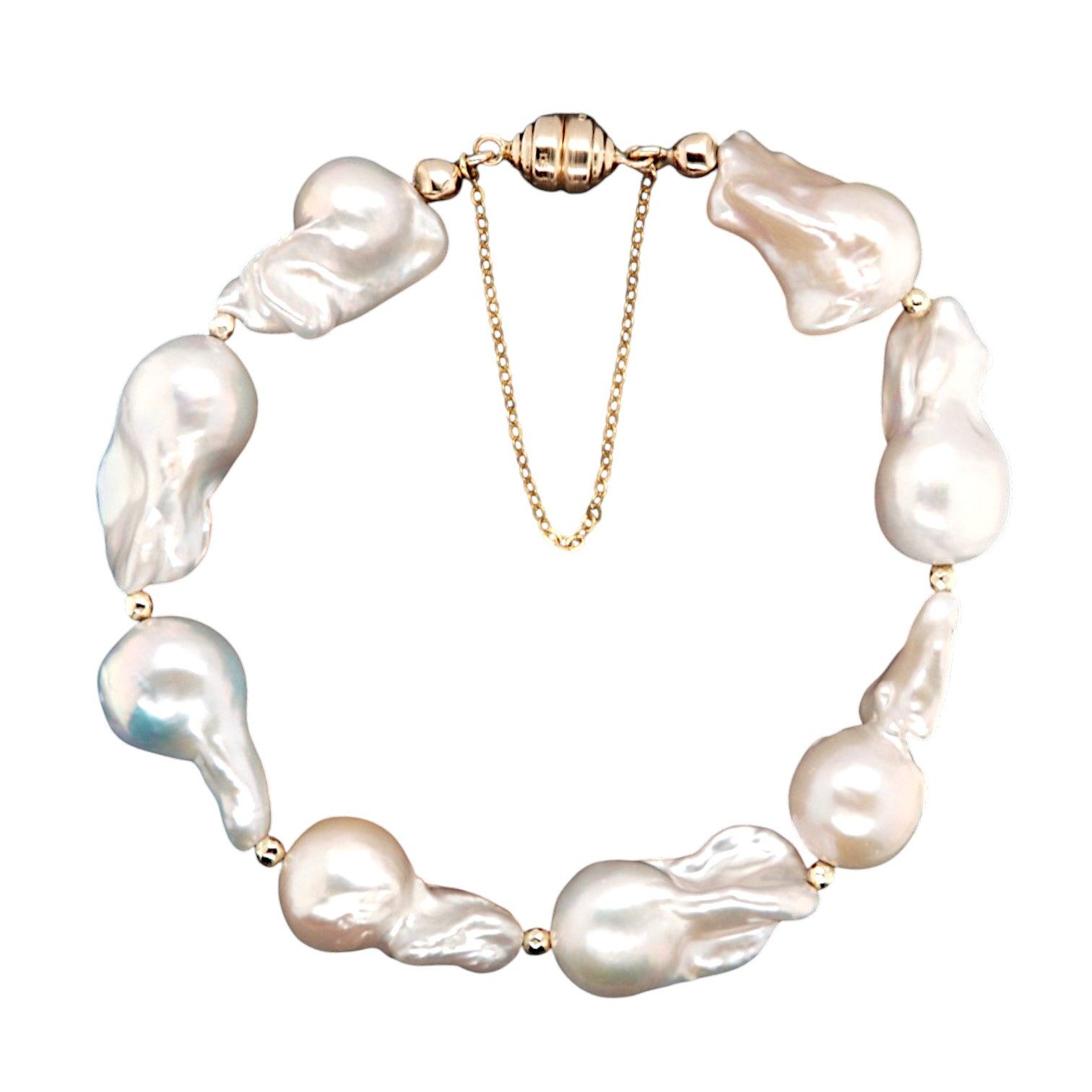 Armband mit weißen Süßwasserzuchtperlen