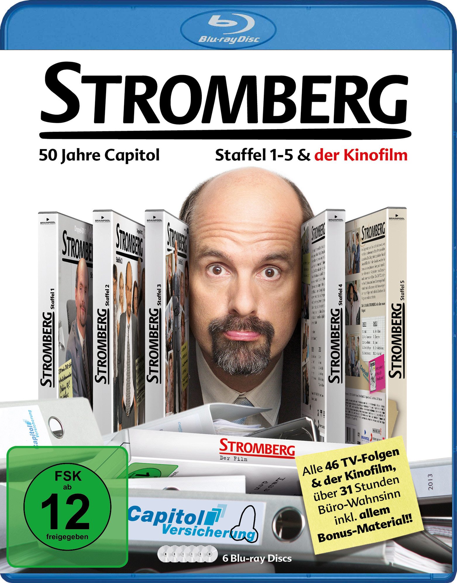 Alive AG Blu-ray Stromberg-Box - Staffel 1-5 + Film (SDonBlu-ray + Film in HD) (6 BD), (1-St)