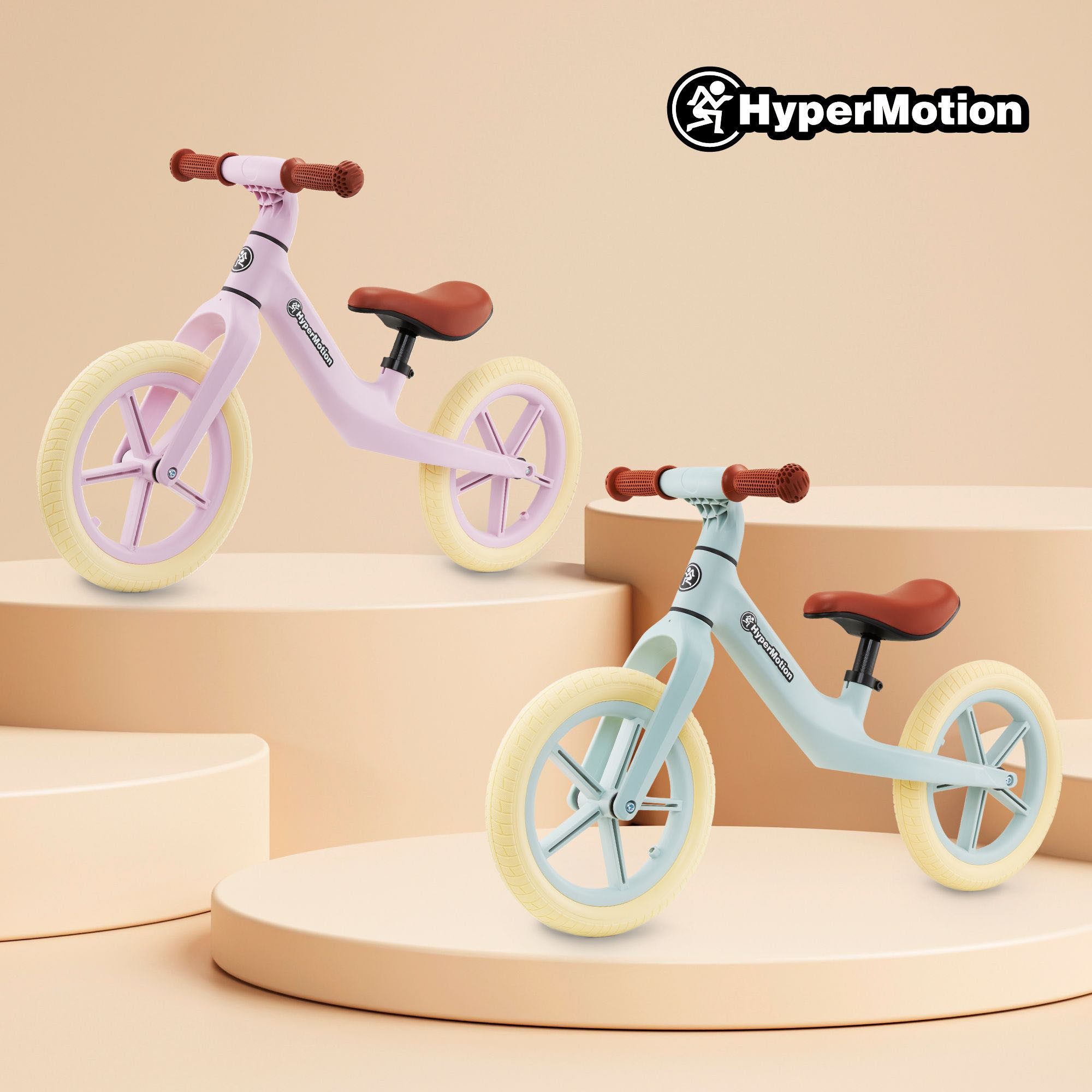 HyperMotion Balance Scooter Kinderlaufrad Marcelo – Retro-Design, Höhenverstellbar, Pannensicher, 0 km/h – Bild 3 von 5