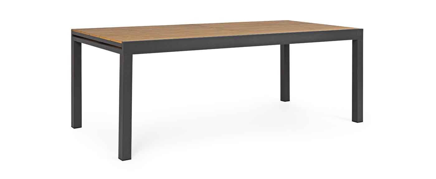 Esstisch Elias mit Ausziehfunktion, 200-300x95 cm, Anthrazit