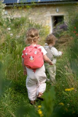 LÄSSIG Kinderrucksack About Friends, Tiny Backpack, Dino rose, PETA-approved vegan