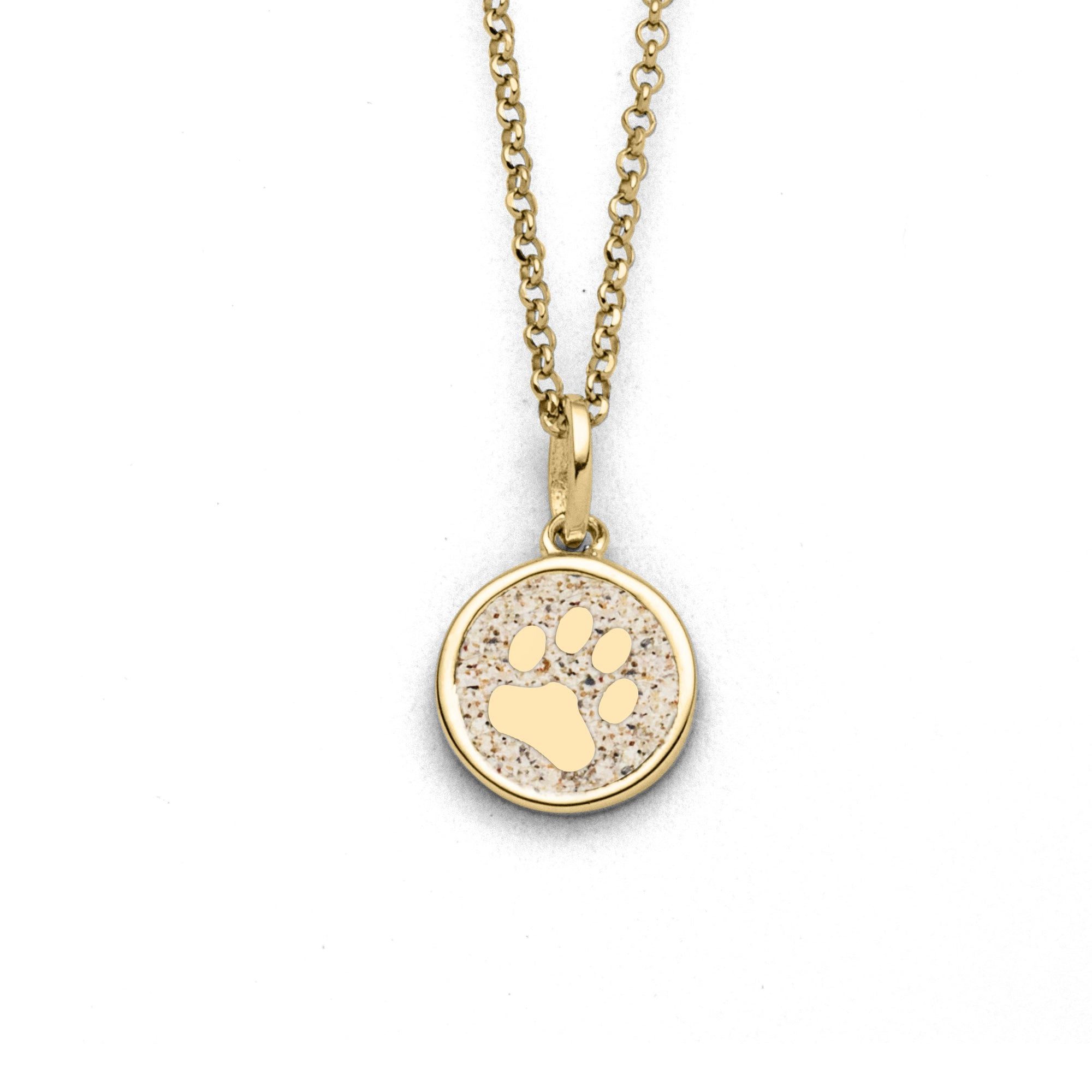 Kette mit Anhänger DUR Schmuck: Kette "Lucky Dog" mit Strandsand, vergoldet, K2940