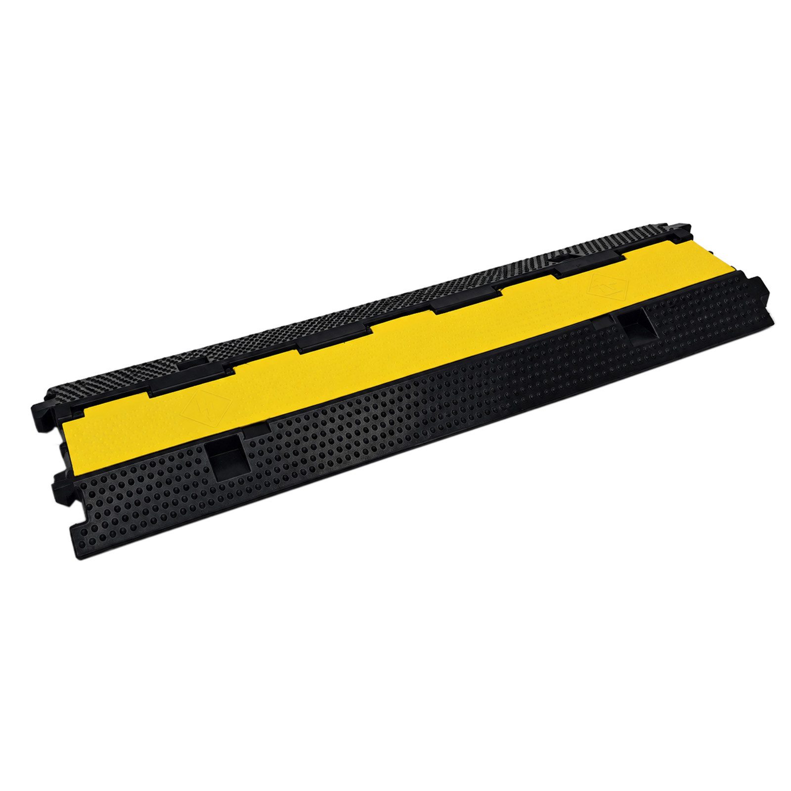 HTI-Living Garage Kabelschutzbrücke Gelb Schwarz 96 cm mit 2 Kabelkanälen Überfahrschutz