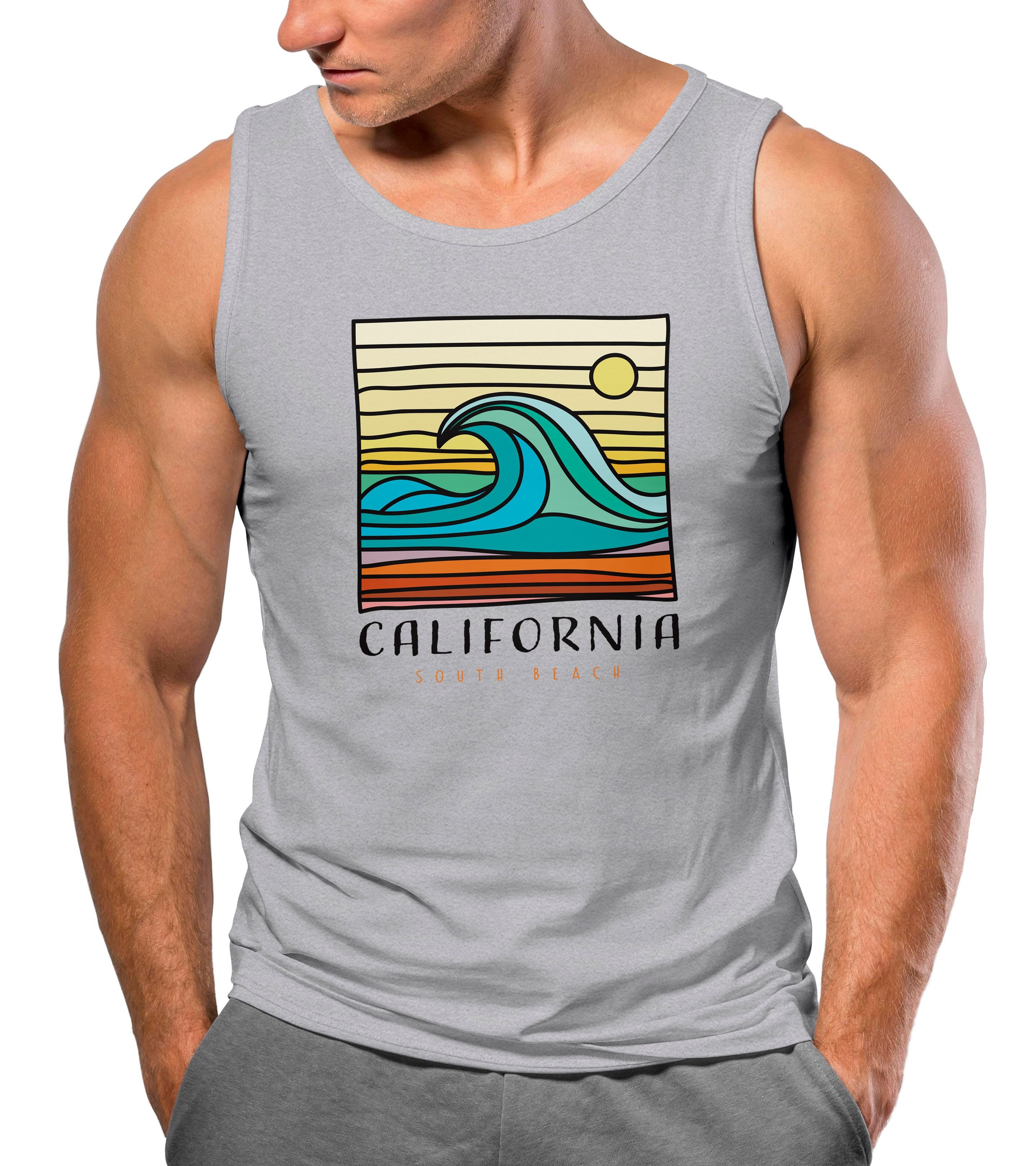 Neverless Tanktop Herren Tank-Top California South günstig online kaufen