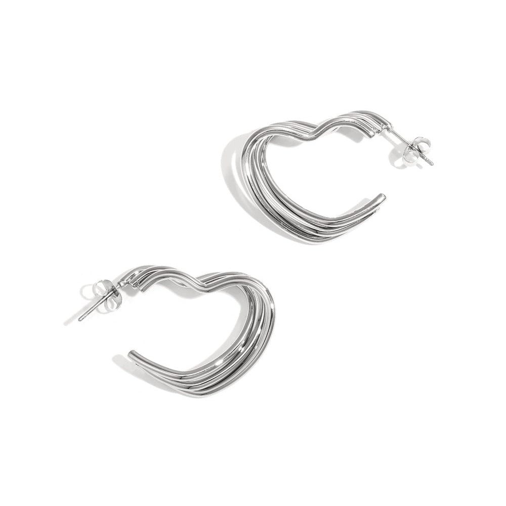 Cala Rose Paar Creolen WAVY HEART