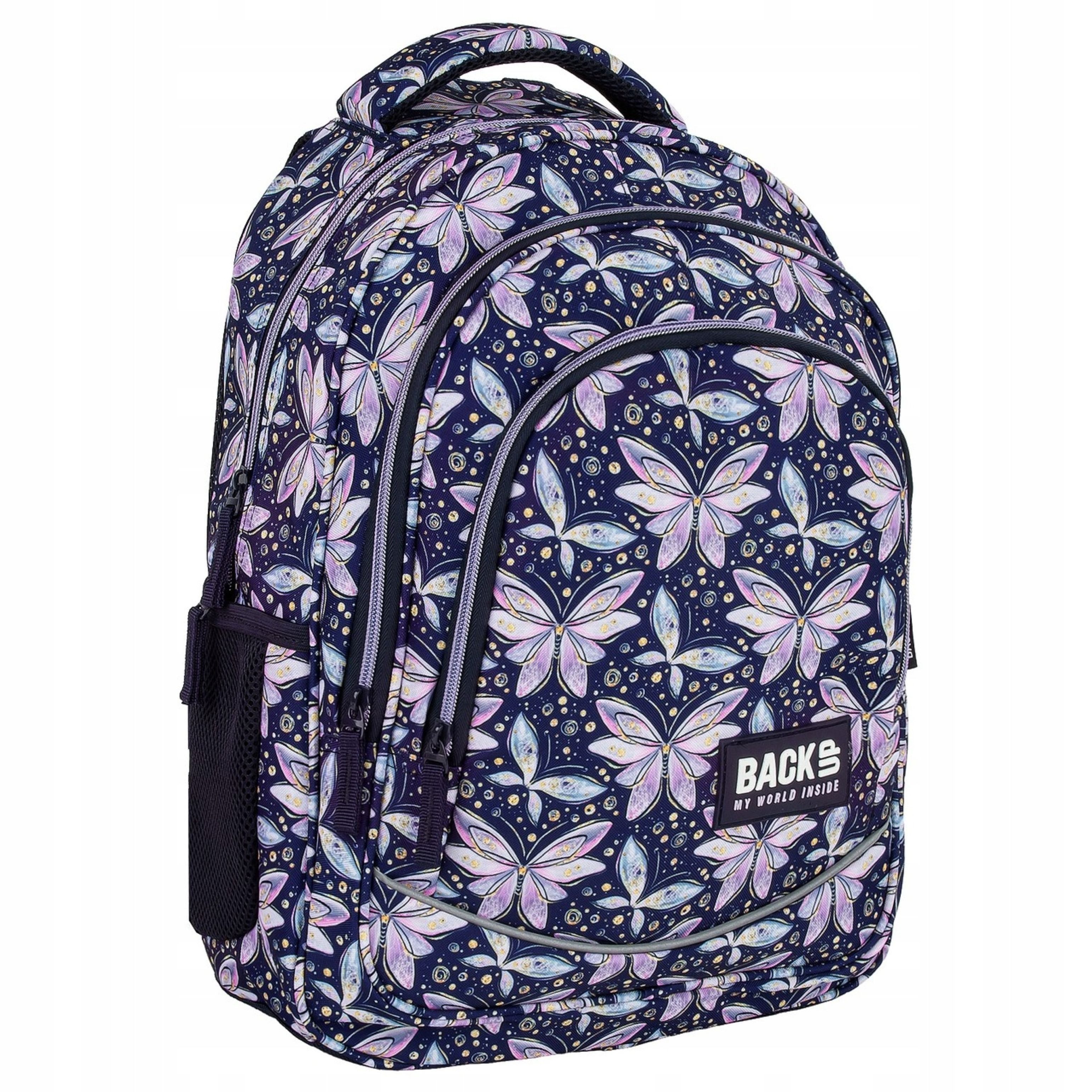 Back Up Schulrucksack BackUP Schulrucksack 26L Blau A4 3 Fächer Derform X04 (1-tlg)