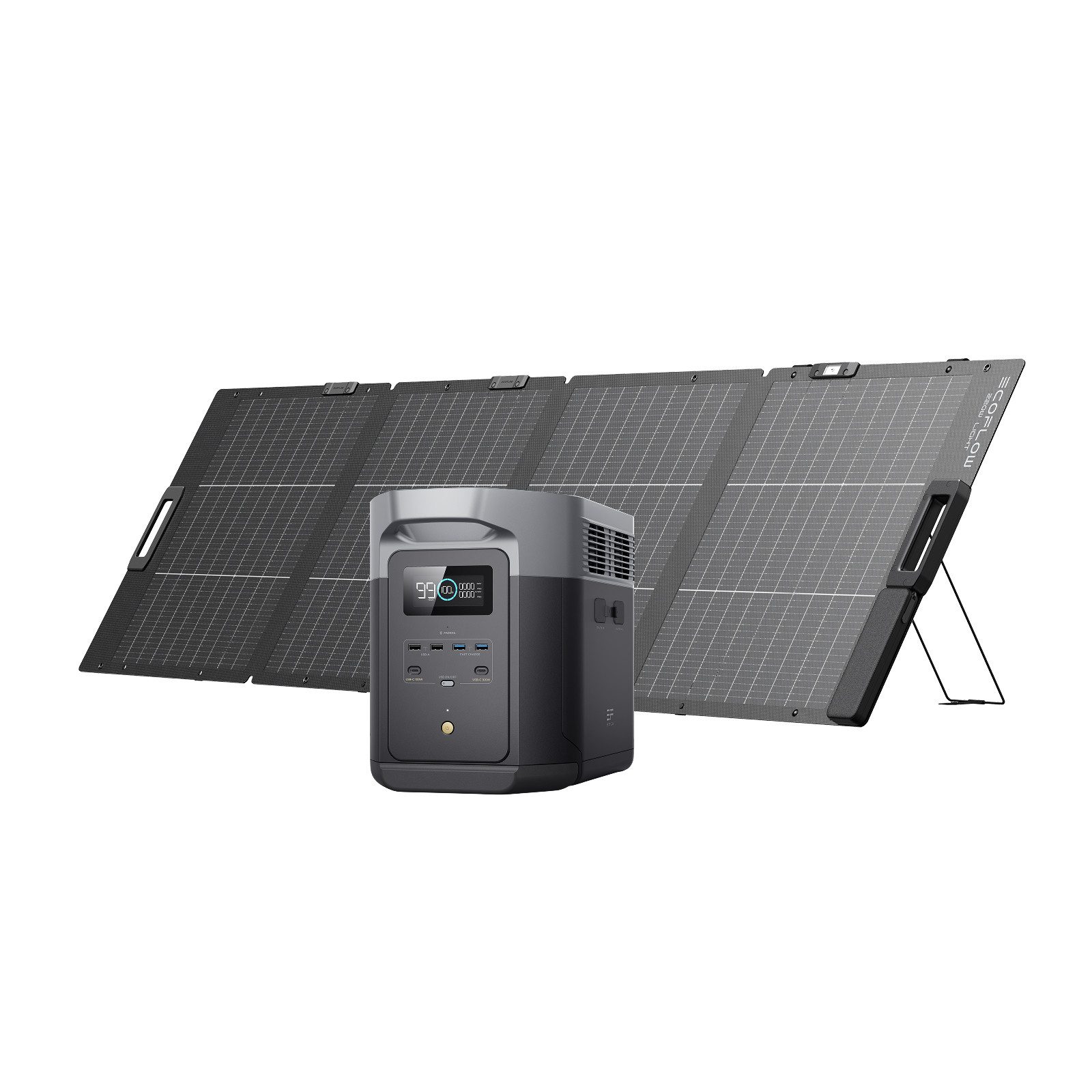Ecoflow EcoFlow DELTA 2 Max Tragbare Powerstation mit 220 W Solarpanel Powerstation EcoFlow DELTA 2 Max Powerstation mit 220 W Solarpanel EcoFlow DELTA 2 Max Powerstation mit 220 W Solarpanel 640000 mAh