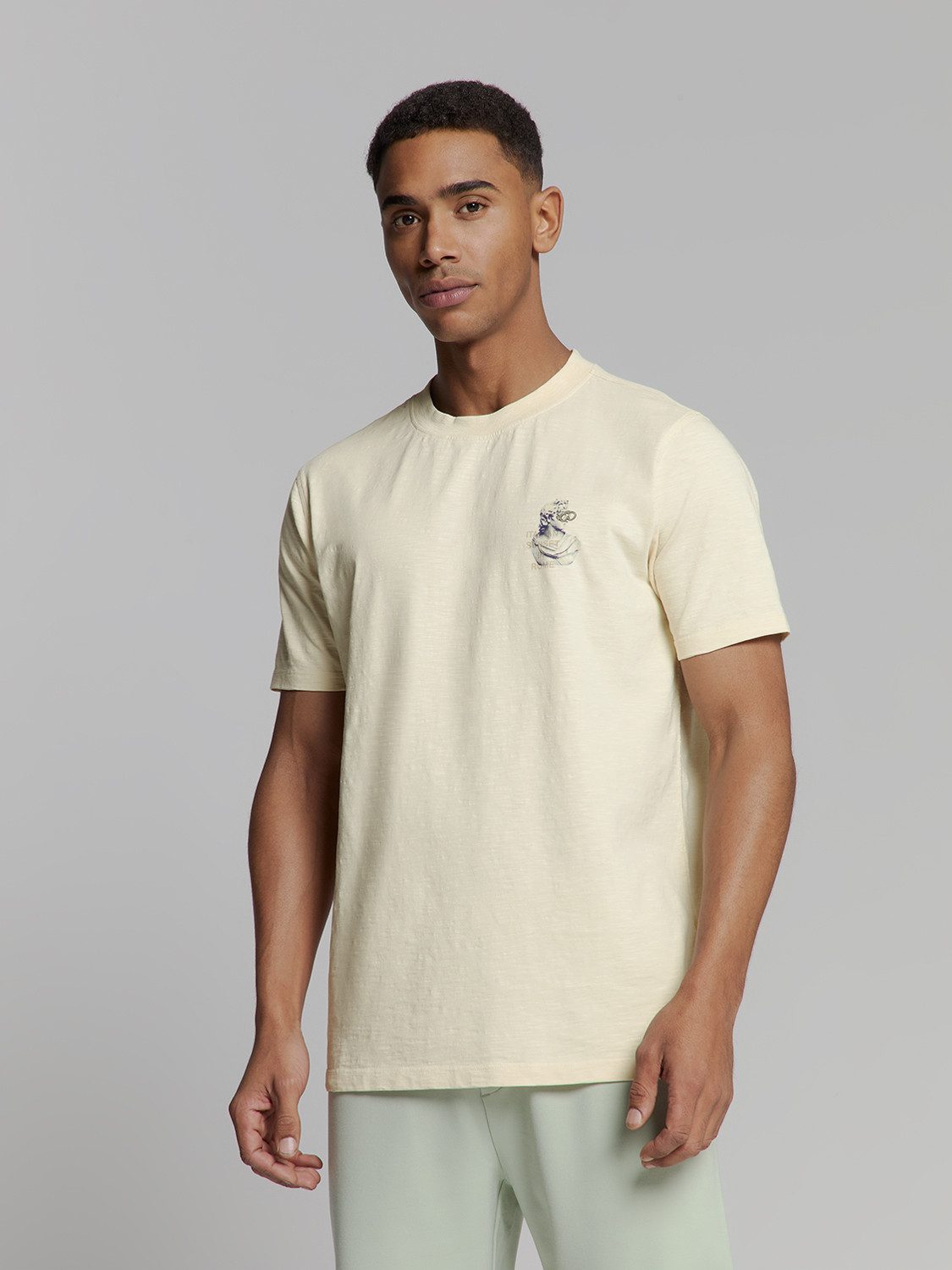 NO EXCESS T-Shirt T-Shirt Crewneck Slub Placed Prints