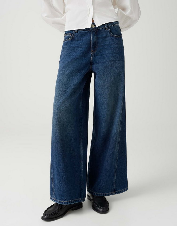 OPUS Weite Jeans MEDDY LOOSY Low Rise Keileinsatz in der Seite