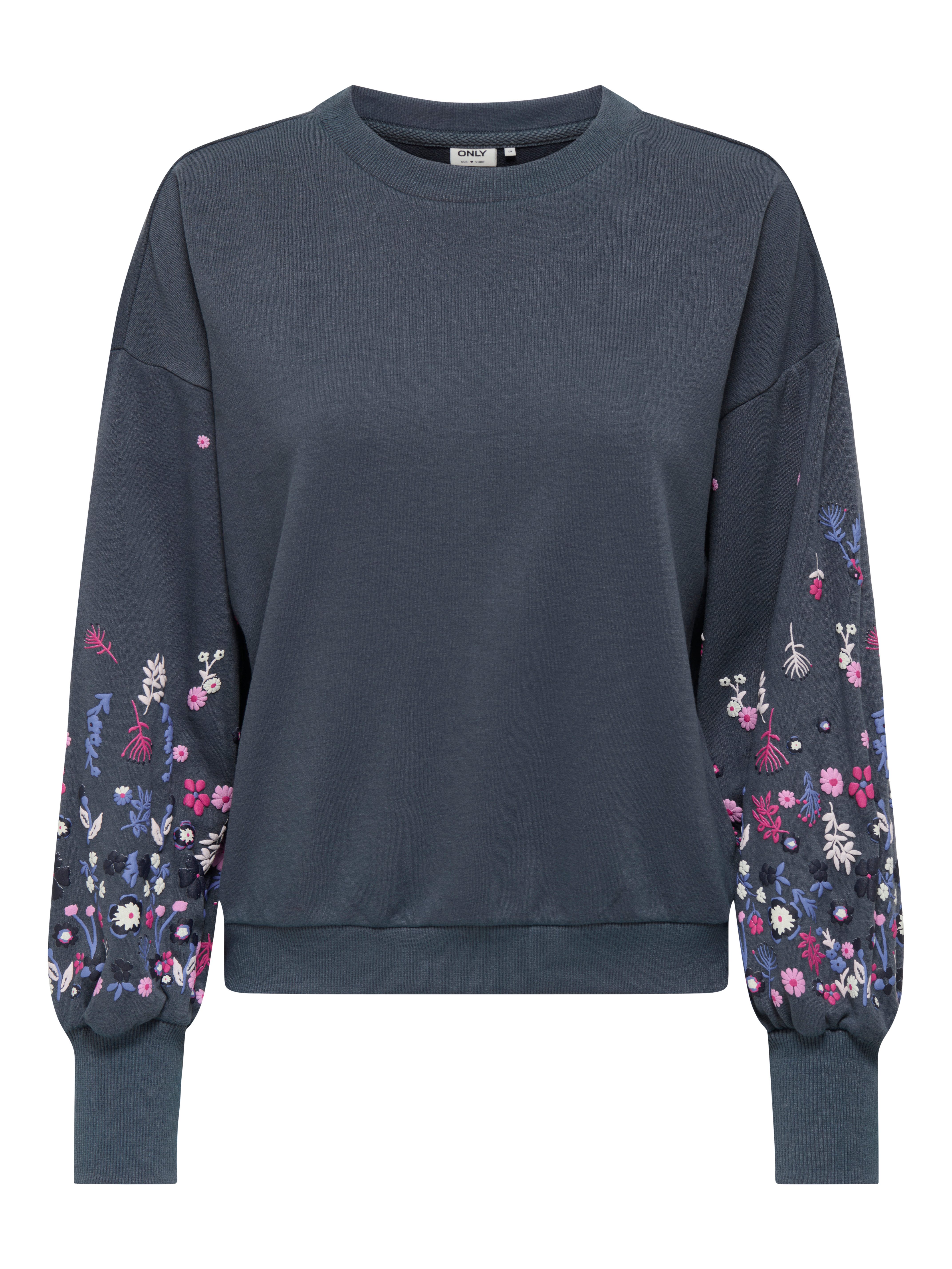 ONLY Sweatshirt ONLBROOKE L/S O-NECK FLOWER SWT günstig online kaufen