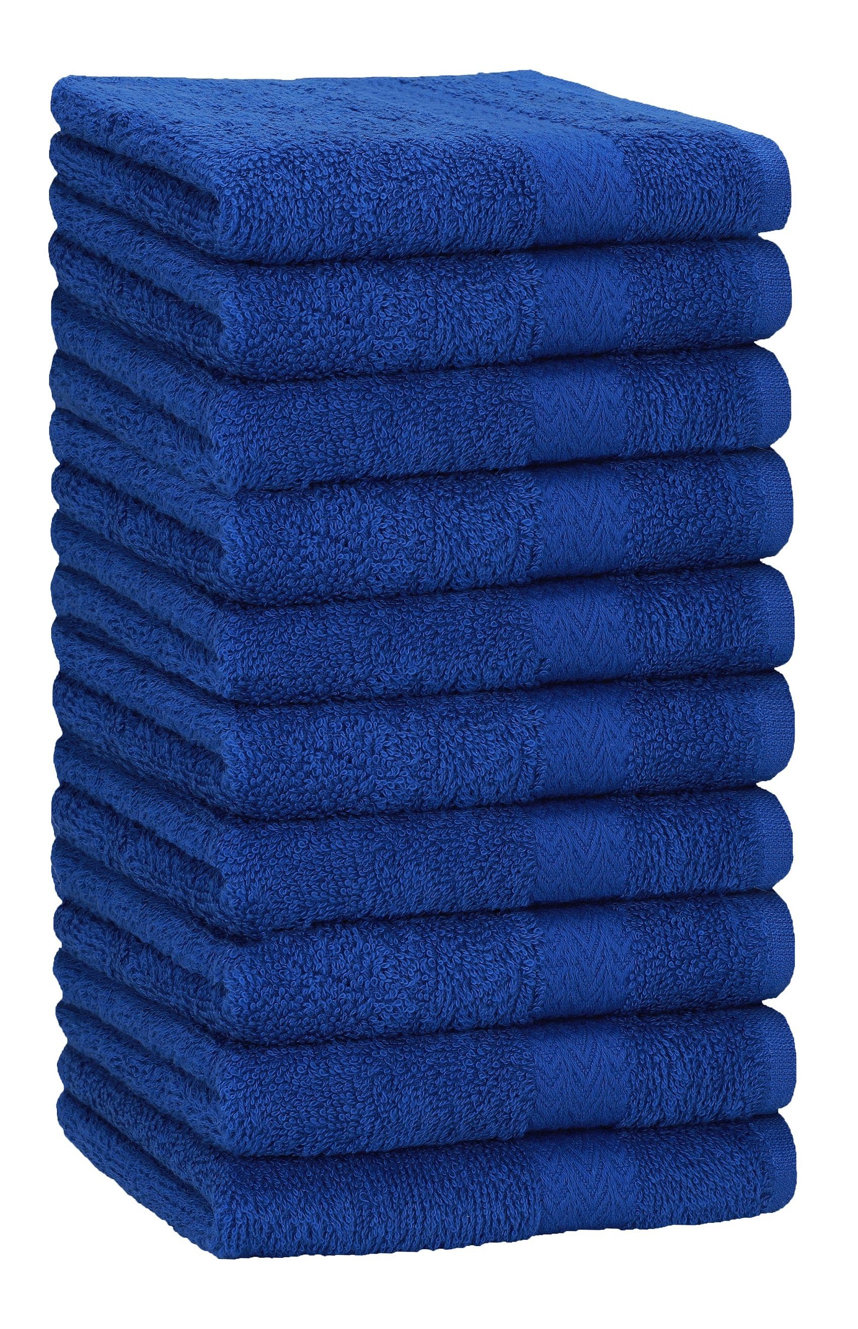 Betz Handtücher 10 Stück Handtücher Premium 50x100 cm Farbe royalblau, 100%  Baumwolle