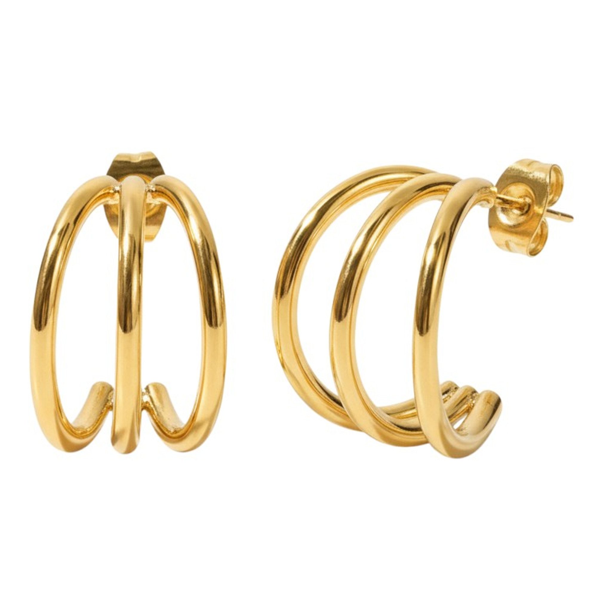 KARMA Paar Creolen Ohrrineg Damen Edelstahl Silber Gold od. Biocolor Ohrrin günstig online kaufen