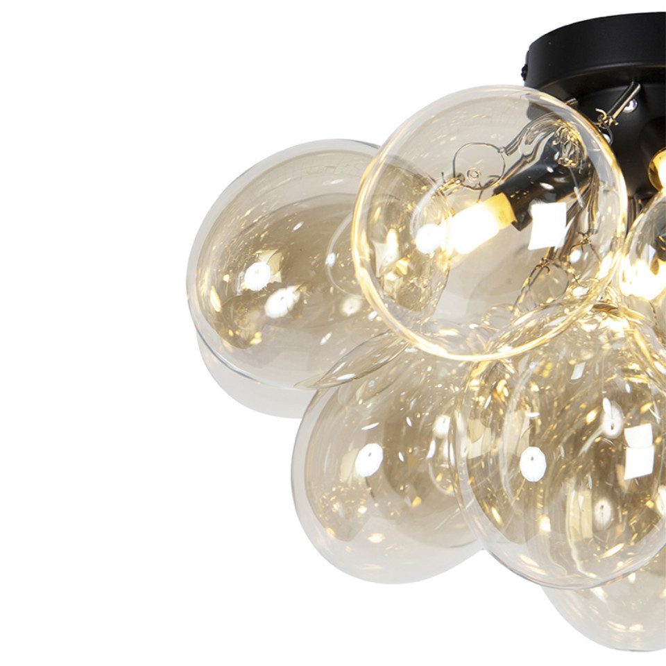Qazqa Deckenleuchte Uvas, ohne Leuchtmittel, G9, Gold/Messing, Design, Glas günstig online kaufen