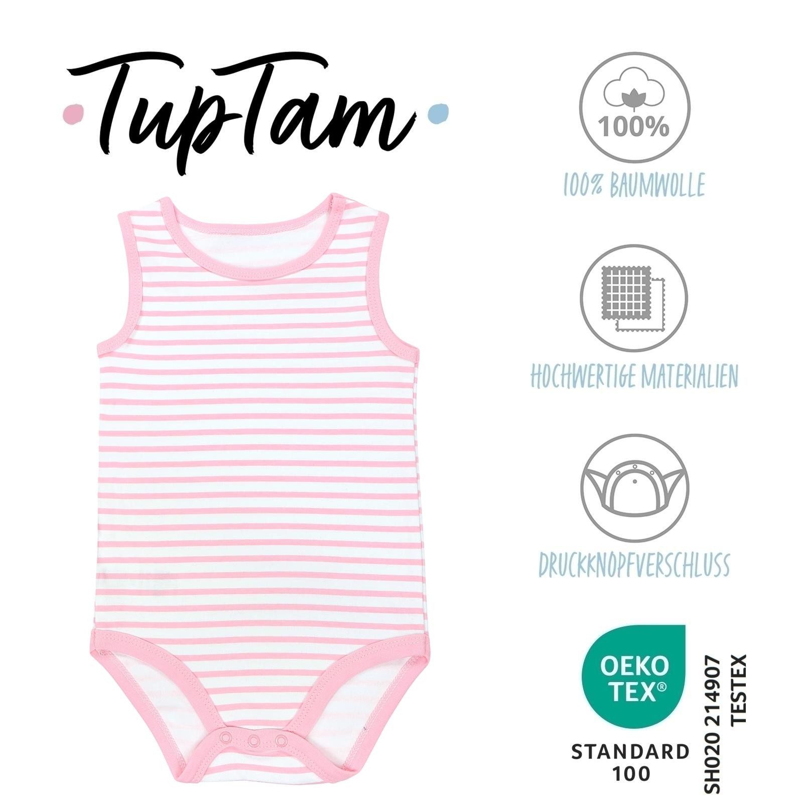 TupTam Kurzarmbody TupTam Baby Mädchen Achselbody in Unifarben 5er Pack