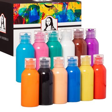 Monalisa Acrylfarbe Monalisa Acrylfarben Set 12x110ml (1320ml) - Pastell & Neon Farben, Hochdeckend & Vielseitig