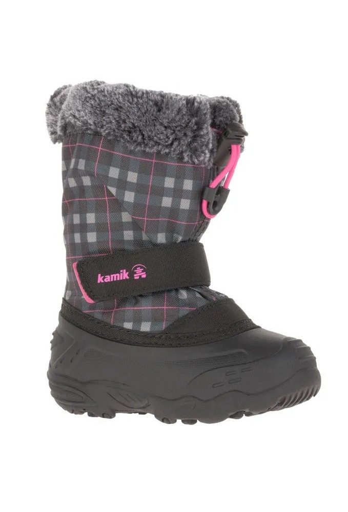 Kamik Winterschuhe Mini (nahtversiegeltes Nylon, Kunstfell-Schneekragen) Winterstiefel
