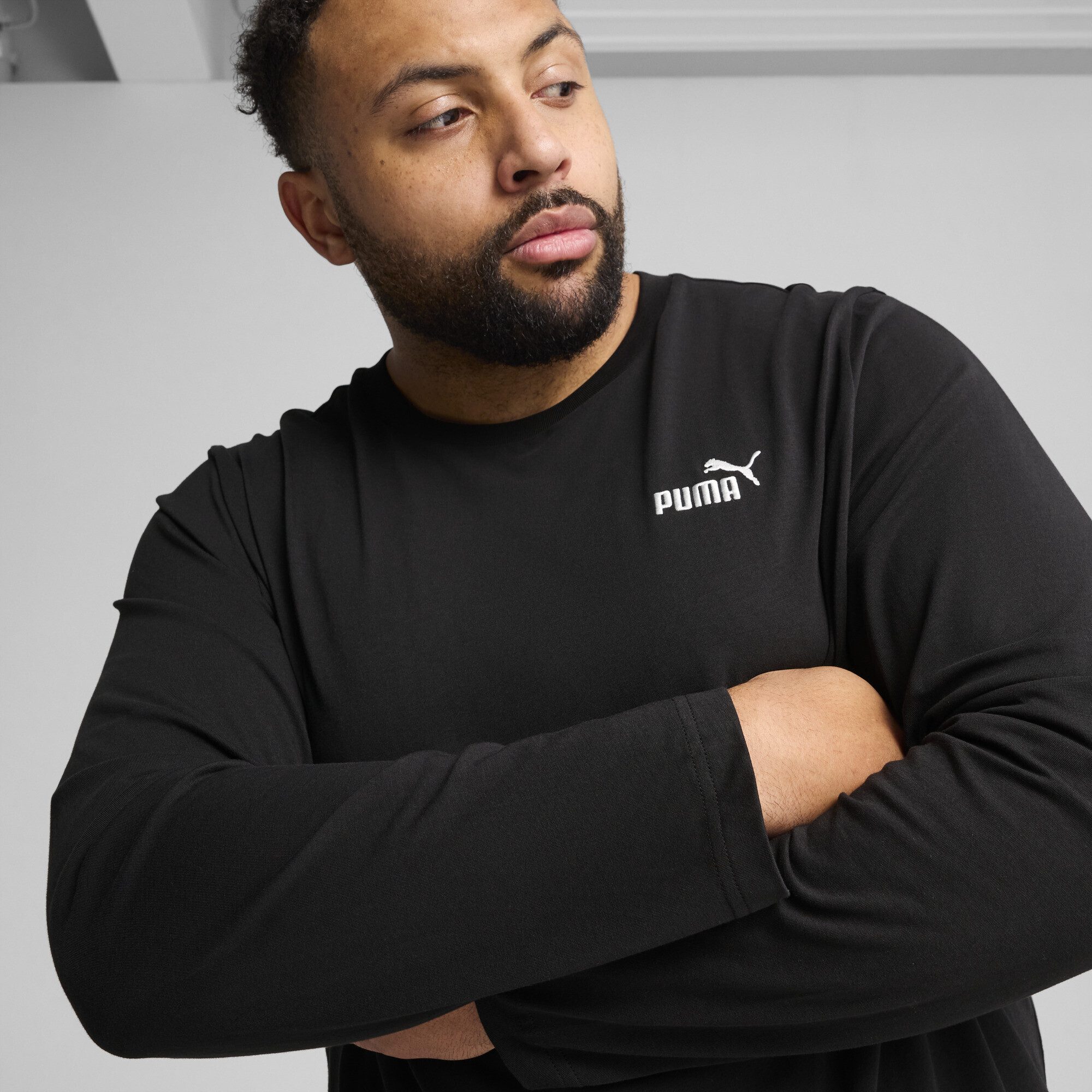 PUMA T-Shirt Essentials No. 1 Logo Langarmshirt Herren