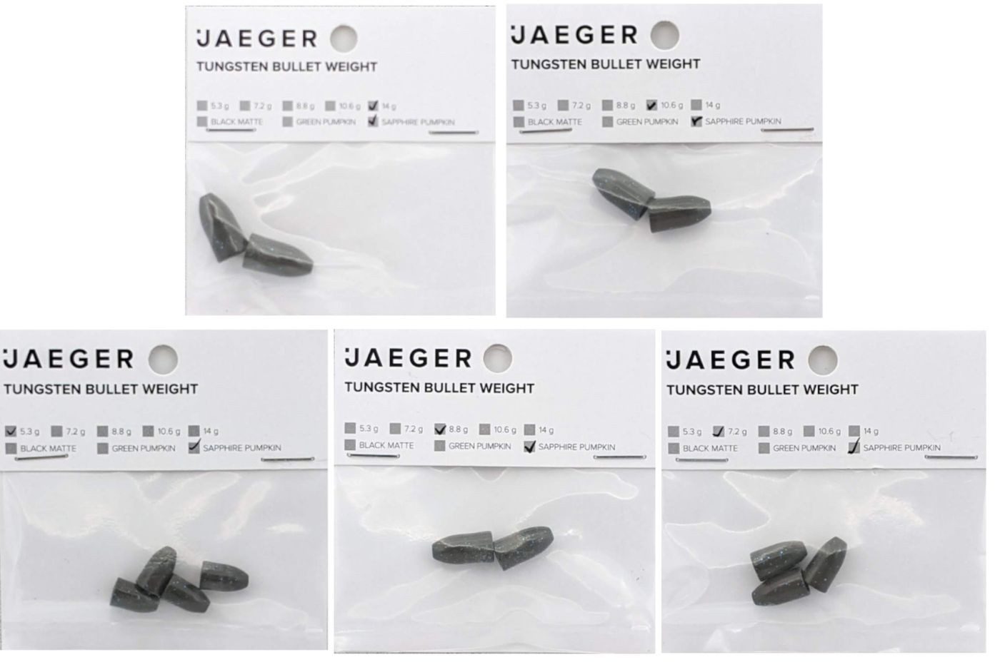 Jaeger Patronenblei Jaeger Fishing Sapphire Pumpkin Tungsten Bullet Weight - Gewichte