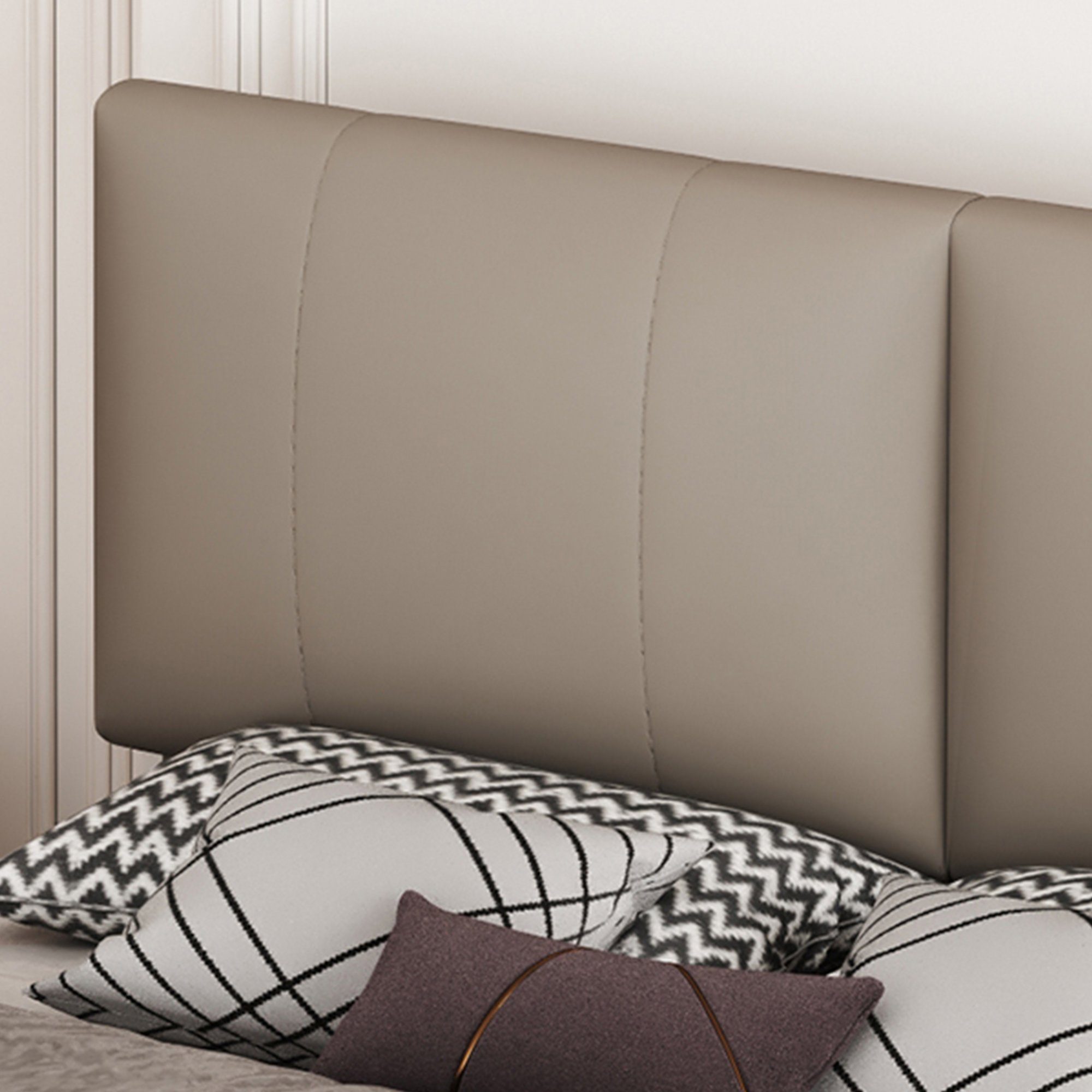 HAUSS (Doppelbett + Schlafzimmer Komplettschlafzimmer) einer Polsterbett SPLOE mit Möbelset Set 1x Nachttisch, Bettrahmen Schublade, Doppelbettgestell