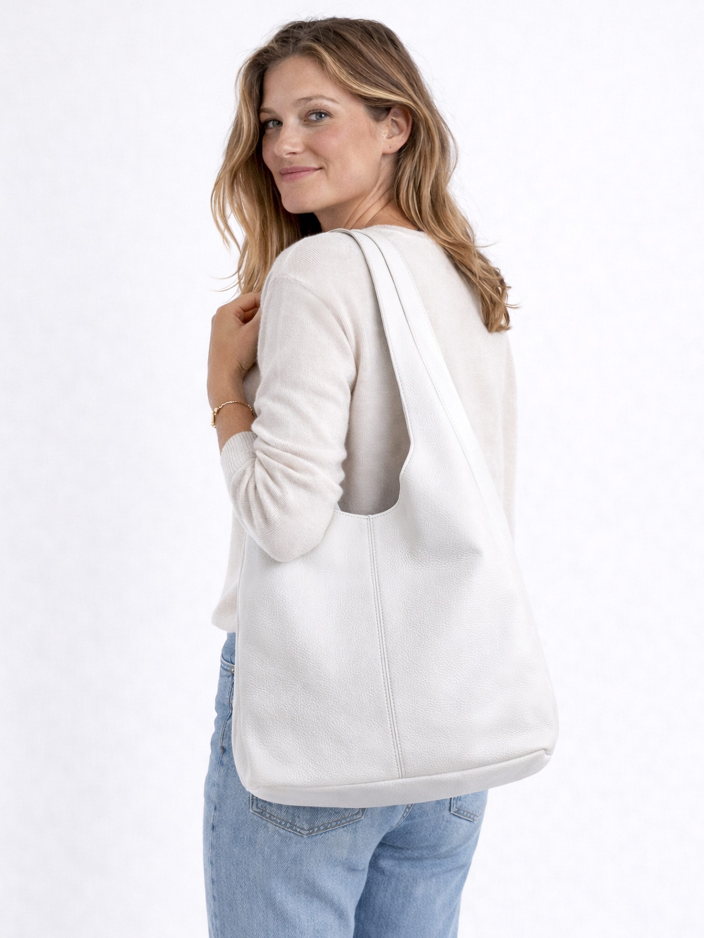 COLLEZIONE ALESSANDRO Schultertasche White, aus Rindsleder, super soft